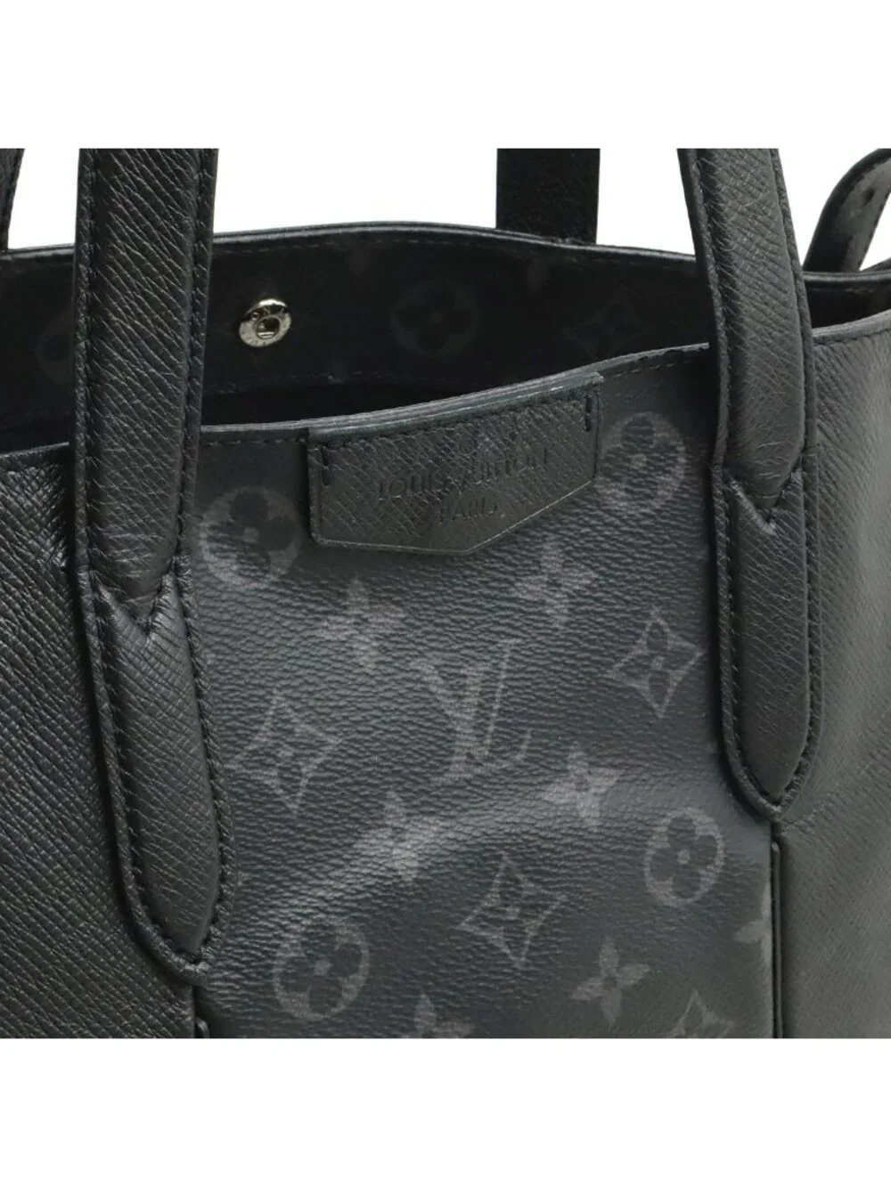 Louis Vuitton Taigarama Monogram Eclipse City Tote Large Long 2-Way Shoulder Bag